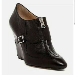 ELIZABETH and JAMES E Raffa Ankle Leather Wedge Booties